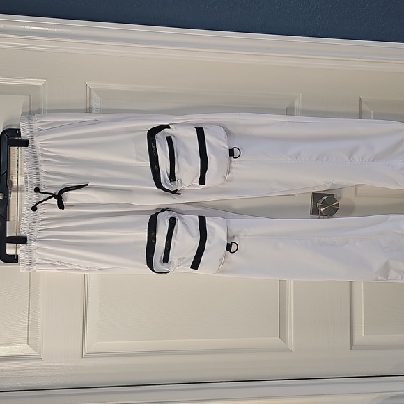 NWT Men's American Stitch White & Black Elastic Waist Utility Pants L & XL - Picture 11 of 14